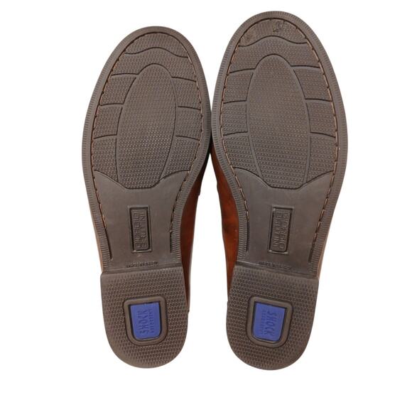 Georgio Brutini Loafers Sz 9.5 M Brown Weave Leather Tassel Comfort Shock Absorb main image 5